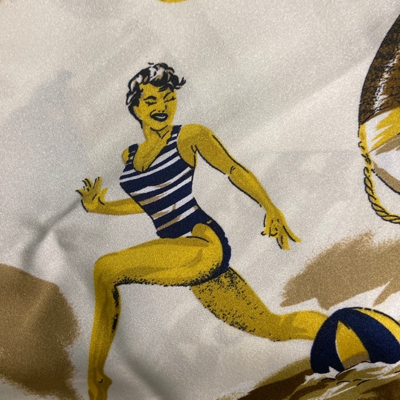 Retro Beach Scene Scarf EUC - Picture 7 of 7